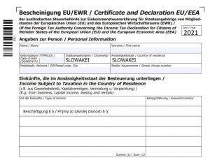 formulár EÚ EWR E9 Rakúsko